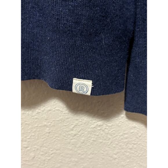 Men’s Re-Spun Marine Layer Sweater Blue Striped Long Sleeve Wool Sz L Large - Picture 2 of 5